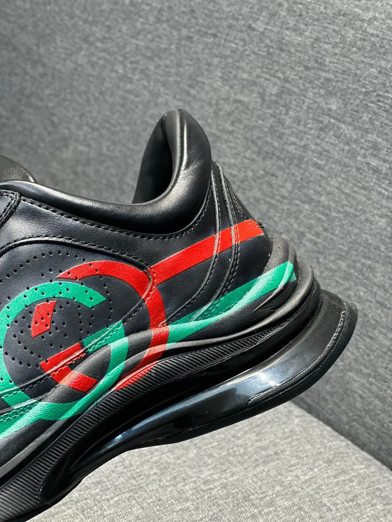 Gucci Screener Preto Laranja Vermelho Verde Tênis Lifestyle 9