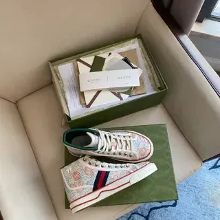 Gucci Screener Floral Print Low-Top Lifestyle Sneakers