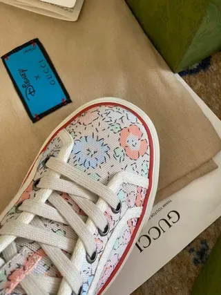 Gucci Screener Floral Print Low-Top Lifestyle Sneakers 5