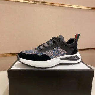Gucci Screener GG Monogram Black and Blue Lifestyle Sneakers