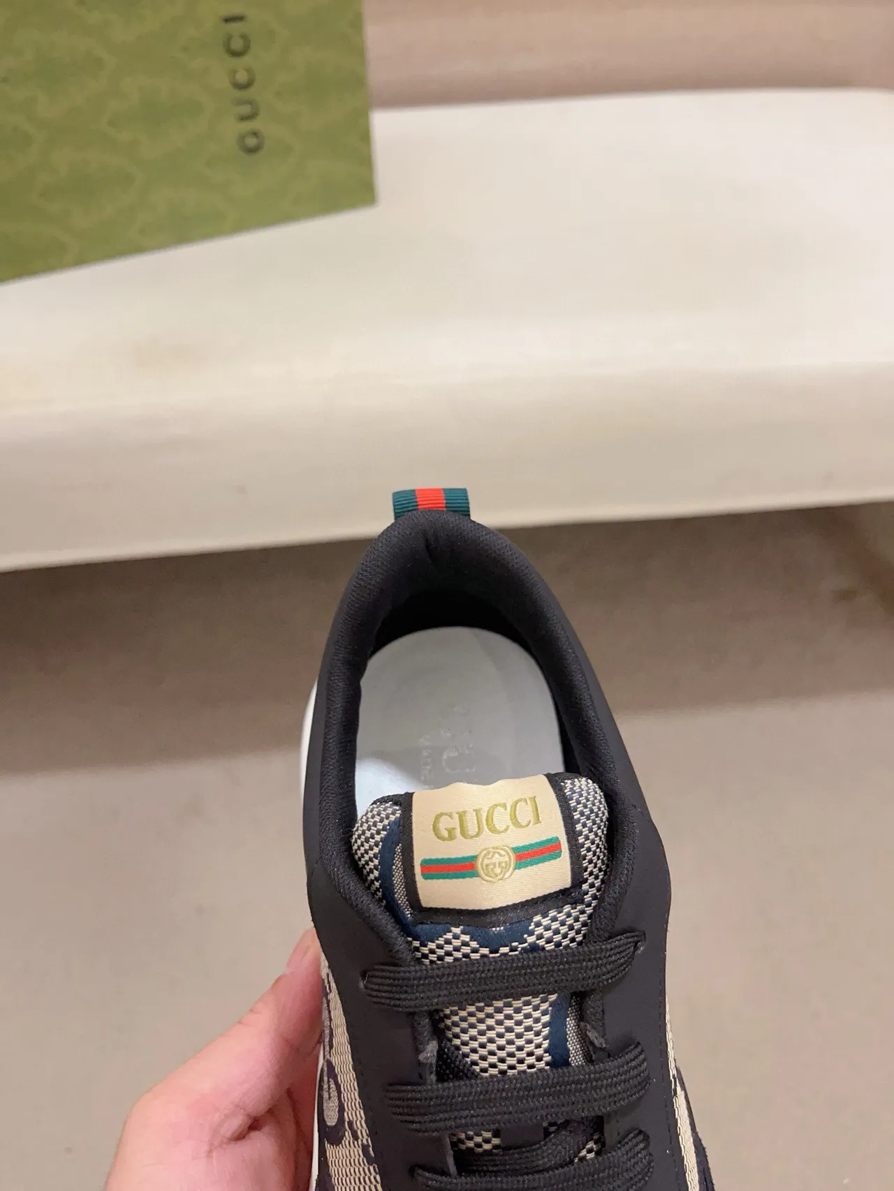Gucci Screener GG Monogram Canvas and Suede Chunky Sneakers 7