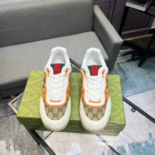 Gucci Screener GG Monogram Orange Trim Lifestyle Sneakers