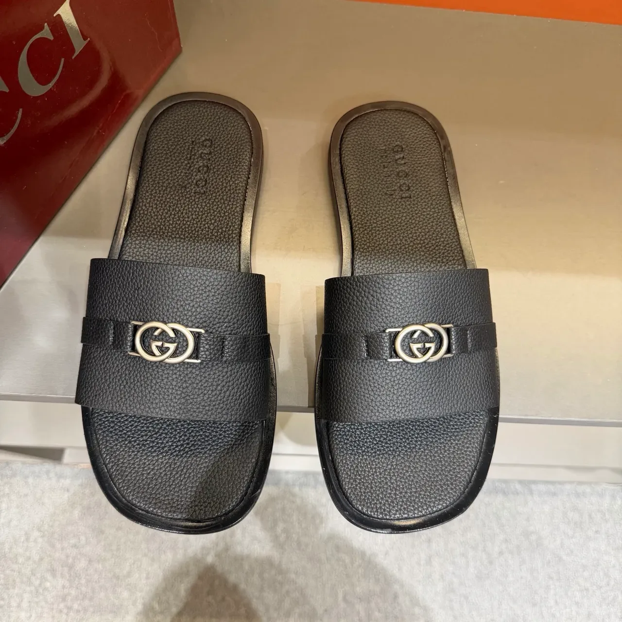 Gucci Screener Multicolor Alça Única Fivela Metal GG Zapatilhas 3