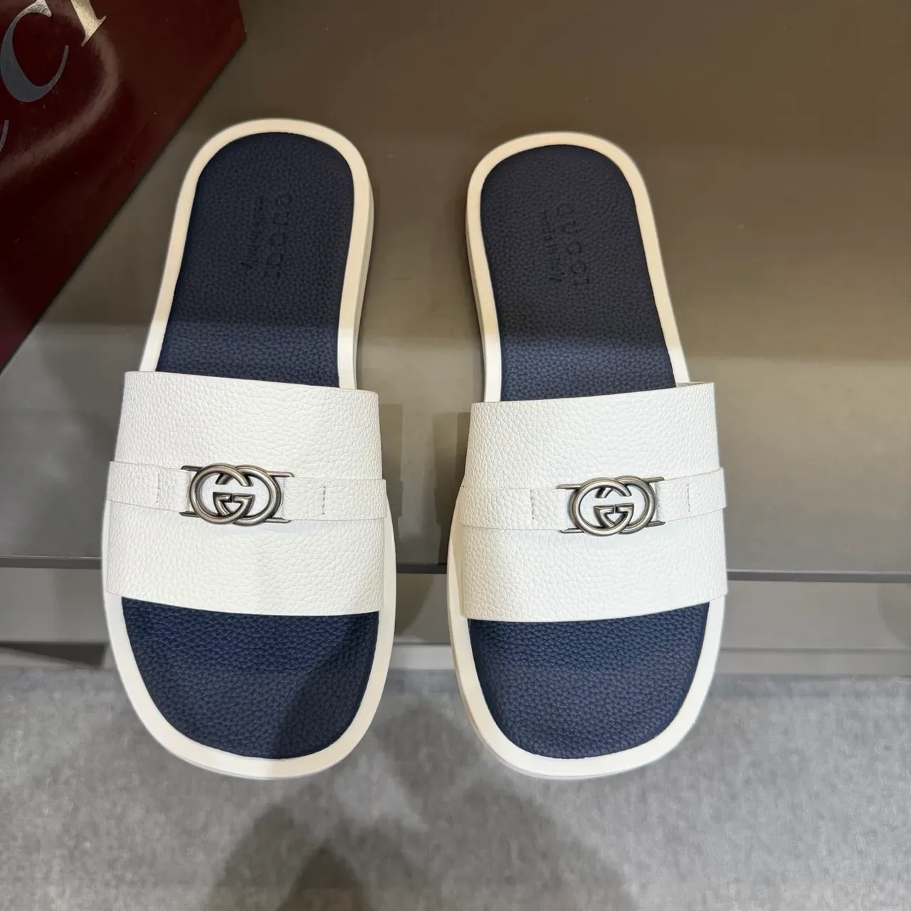 Gucci Screener Multicolor Alça Única Fivela Metal GG Zapatilhas 10