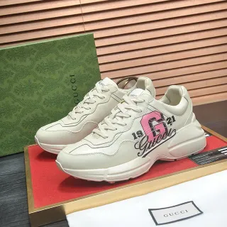 Gucci Screener Off-White شعار جرافيكي أحذية رياضية كومبي