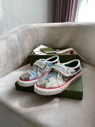 Gucci Screener Printed Canvas Velcro Strap Lifestyle Sneakers 3