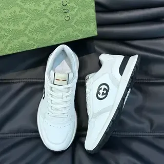 Gucci Screener White Black Interlocking G Lifestyle Sneakers