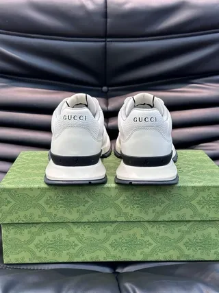 Gucci Screener White Black Interlocking G Lifestyle Sneakers 5