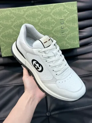 Gucci Screener White Black Interlocking G Lifestyle Sneakers 8