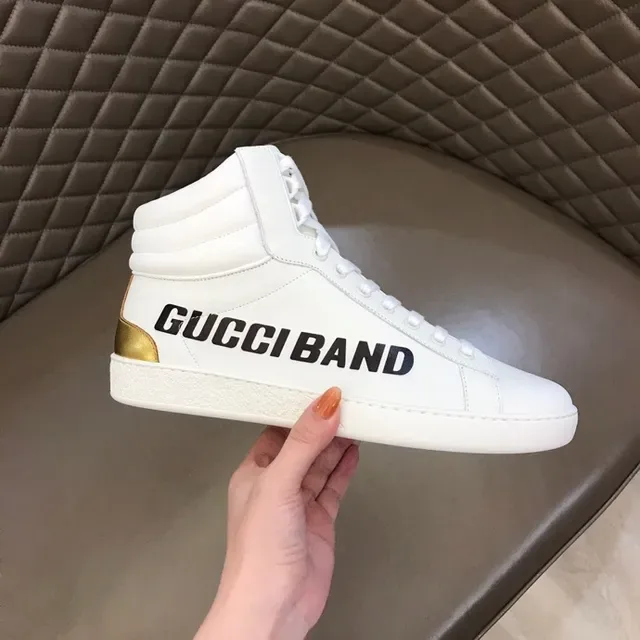 Gucci Screener White Gold Accent Lifestyle Sneakers 8