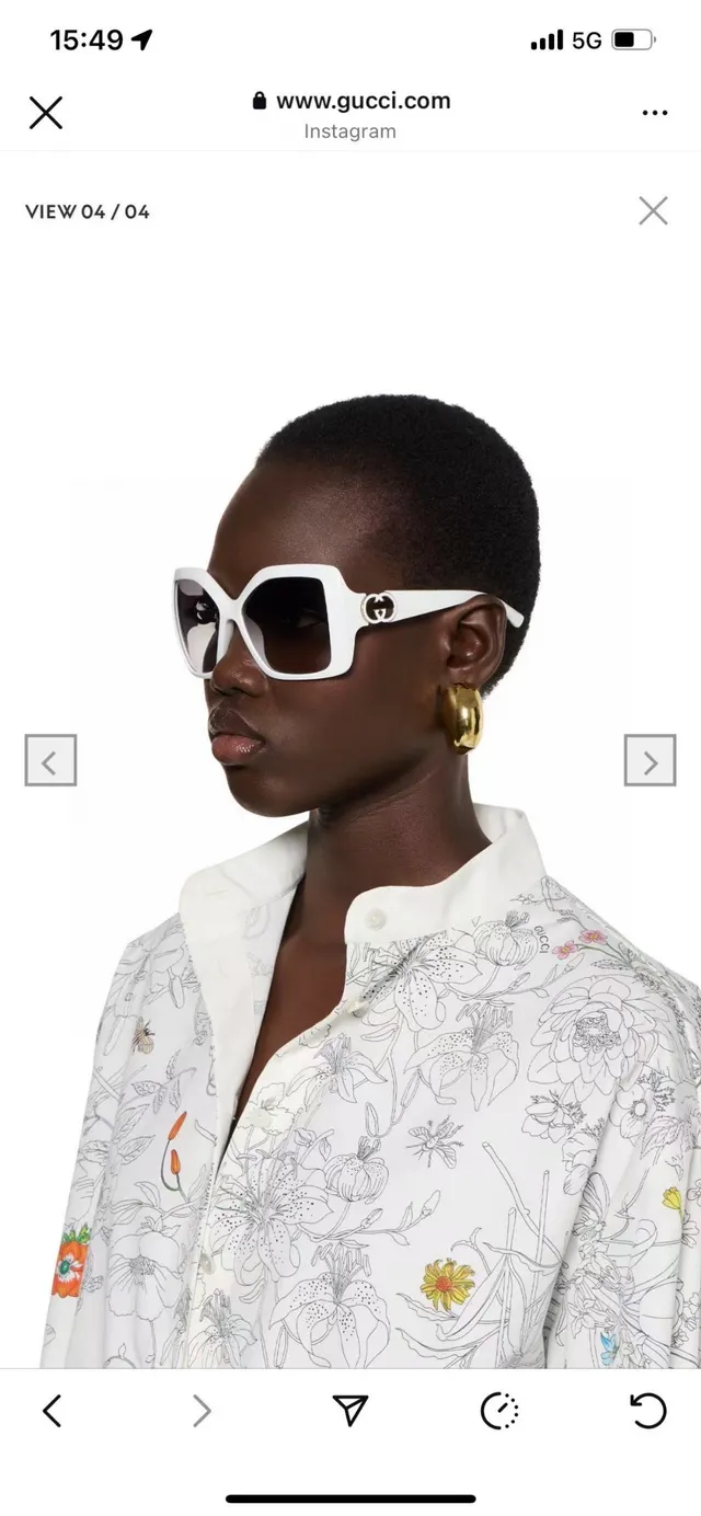 Gucci Square Frame Pink Brown Acetate Interlocking G Hardware Sunglasses 2