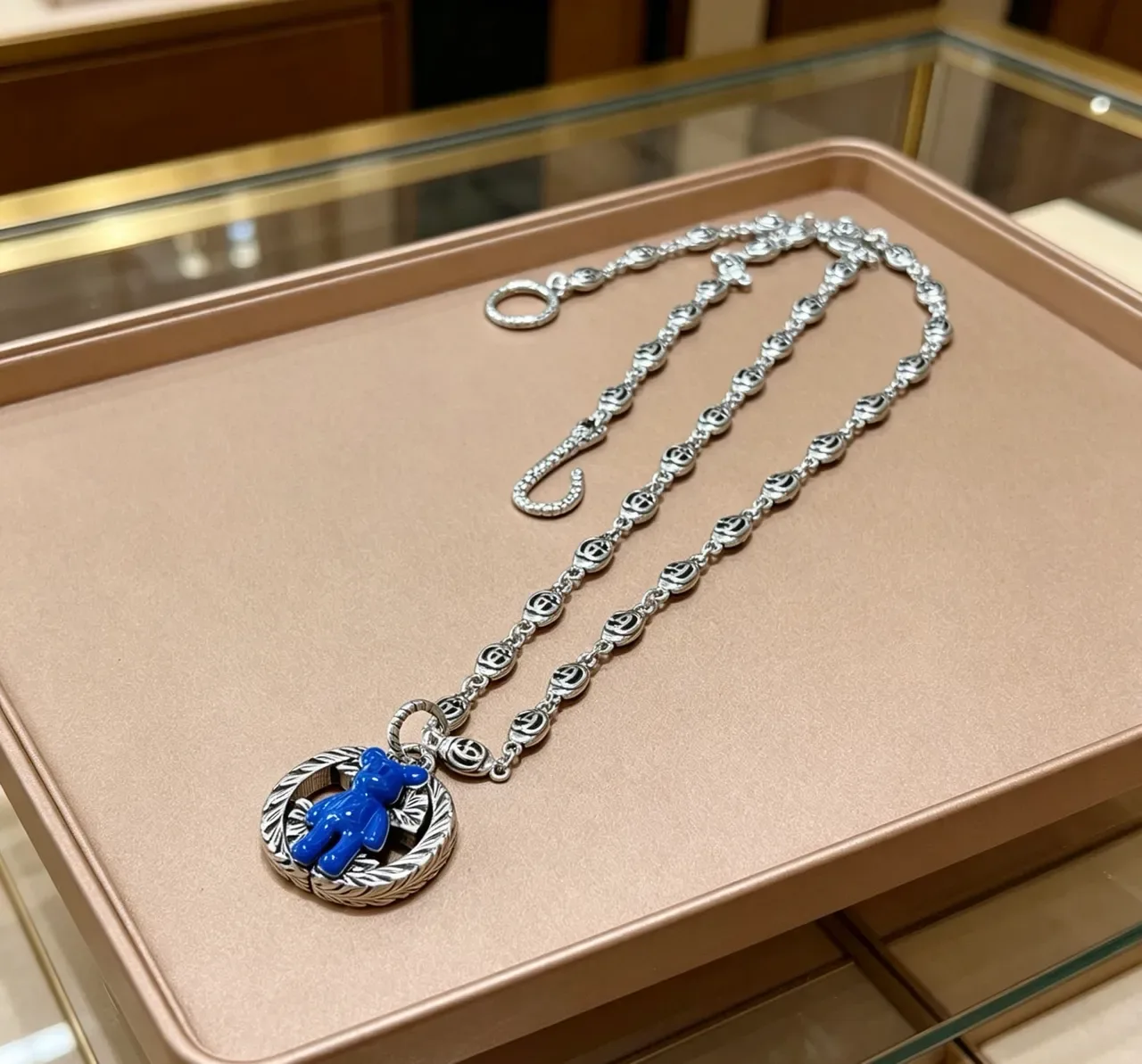 Gucci Teddy Bear Enamel Pendant Necklace 7
