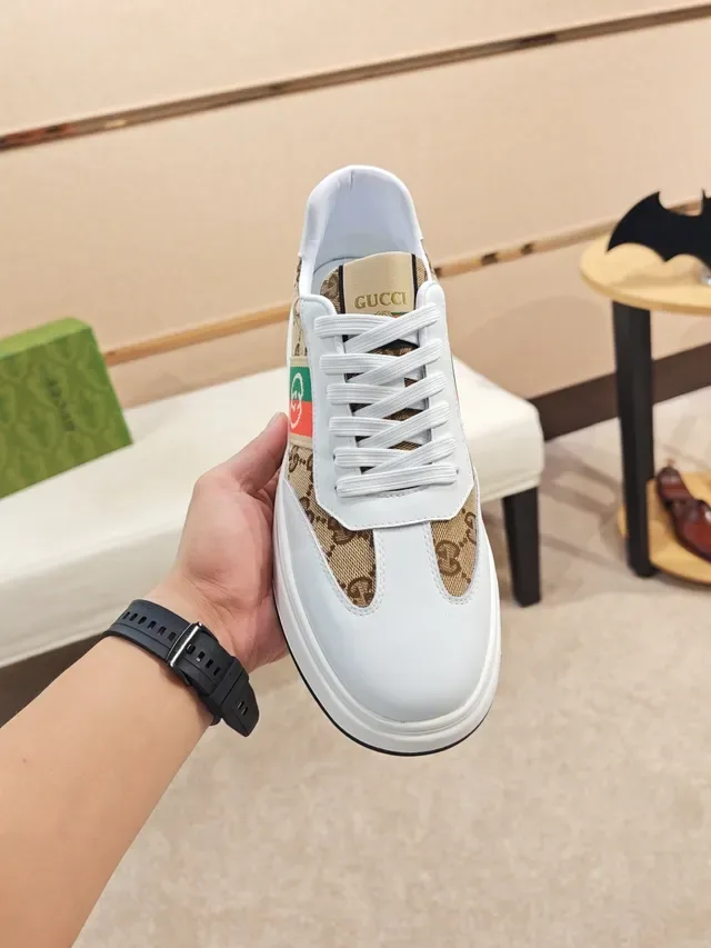 Gucci Tennis 1977 Beige GG Canvas y White Leather Zapatillas Lifestyle 5