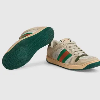 Gucci Tennis 1977 Beige Green Red Web Lifestyle Sneakers