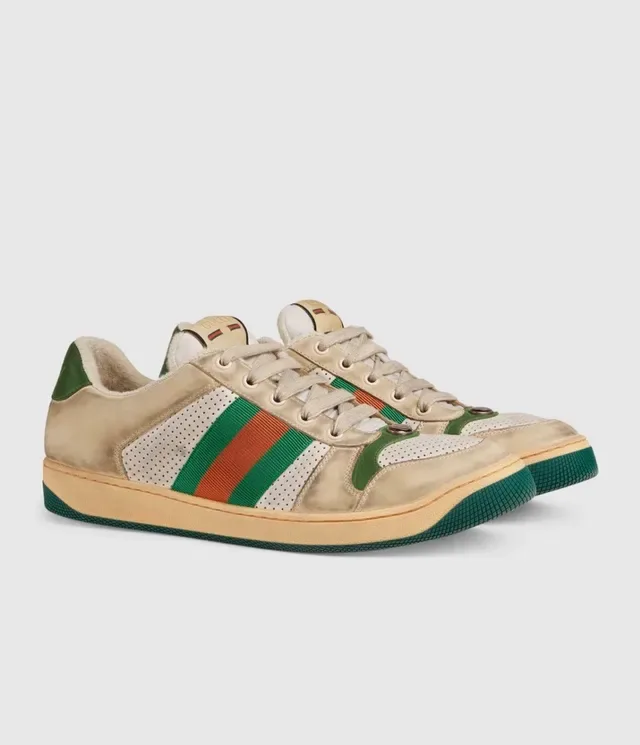 Gucci Tennis 1977 Beige Green Red Web Lifestyle Sneakers 4