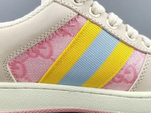 Gucci Tennis 1977 Beige Pink Yellow Blue Lifestyle Sneakers 6