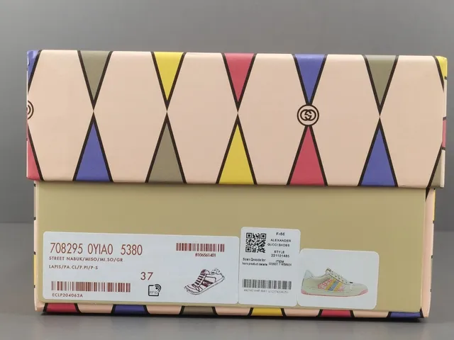 Gucci Tennis 1977 Beige Pink Yellow Blue Lifestyle Sneakers 11