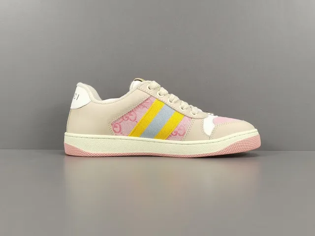 Gucci Tennis 1977 Beige Pink Yellow Blue Lifestyle Sneakers 18