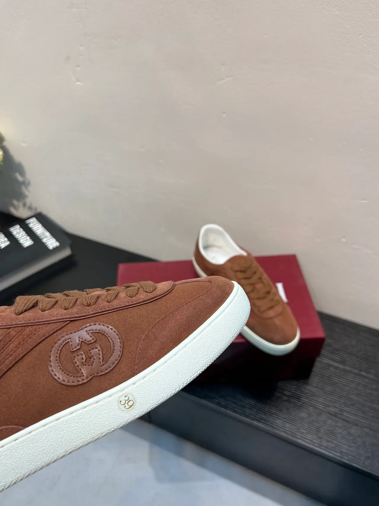 Gucci Tennis 1977 Brown Suede Lifestyle Sneakers 9
