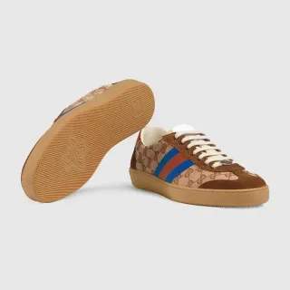 Gucci Tennis 1977 GG Monogram Canvas and Suede Web Stripe Lifestyle Sneakers