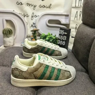 Gucci Tennis 1977 GG Monogram Canvas Green Web Stripe Lifestyle Sneakers