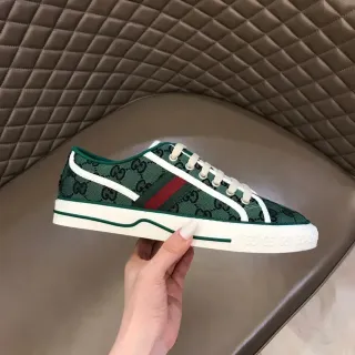 Gucci Tennis 1977 Green GG Supreme Canvas Lifestyle Sneakers