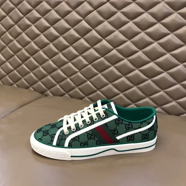 Gucci Tennis 1977 Green GG Supreme Canvas Lifestyle Sneakers 2