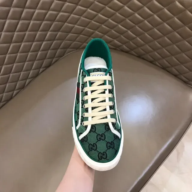 Gucci Tennis 1977 Green GG Supreme Canvas Lifestyle Sneakers 5