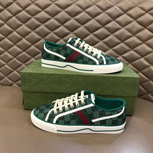 Gucci Tennis 1977 Green GG Supreme Canvas Lifestyle Sneakers 7