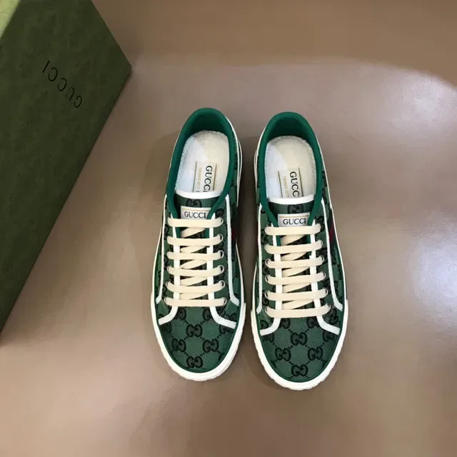 Gucci Tennis 1977 Green GG Supreme Canvas Lifestyle Sneakers 8