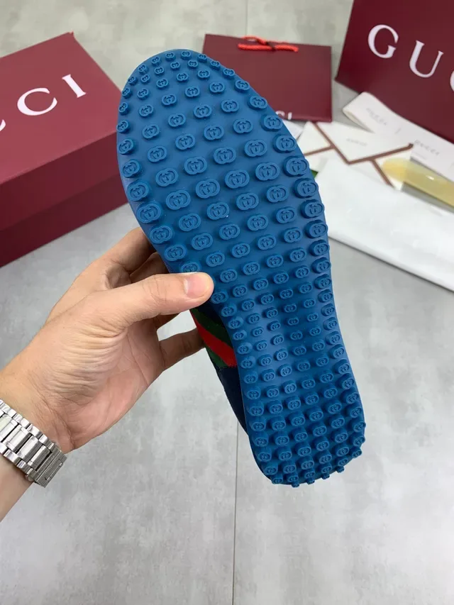 Gucci Tennis 1977 Navy Suede Web Stripe Lifestyle Sneakers 3