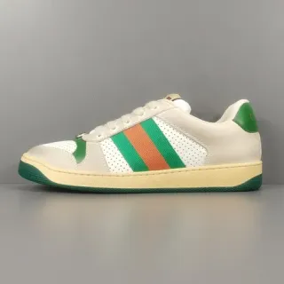 Gucci Tennis 1977 Off-White Green Orange Web Stripe Lifestyle Sneakers