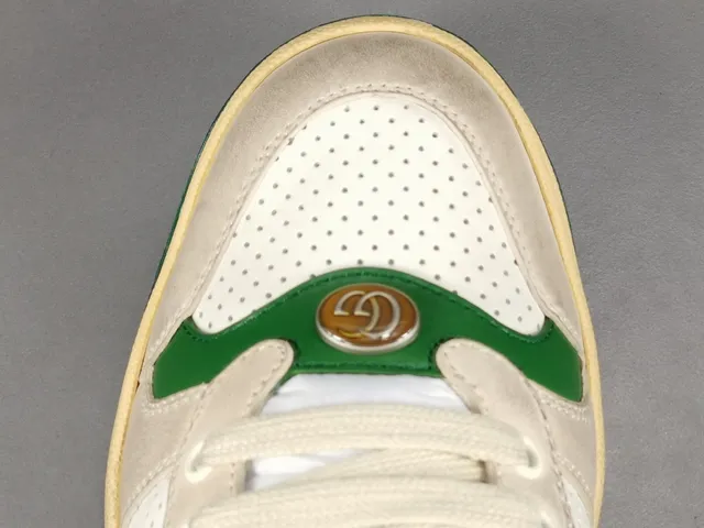 Gucci Tennis 1977 Off-White Green Orange Web Stripe Lifestyle Sneakers 9