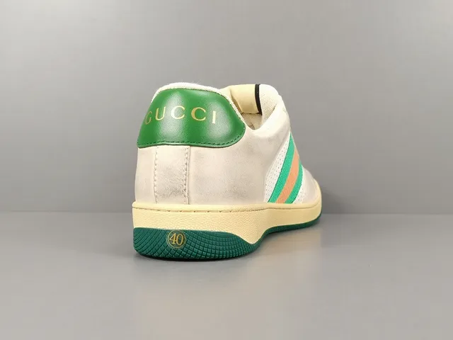 Gucci Tennis 1977 Off-White Green Orange Web Stripe Lifestyle Sneakers 14