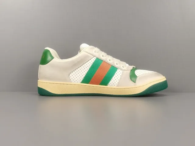 Gucci Tennis 1977 Off-White Green Orange Web Stripe Lifestyle Sneakers 15