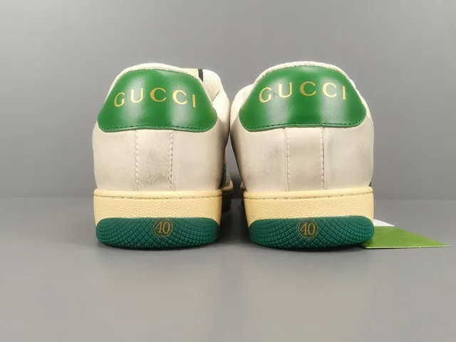 Gucci Tennis 1977 Off-White Green Orange Web Stripe Lifestyle Sneakers 17
