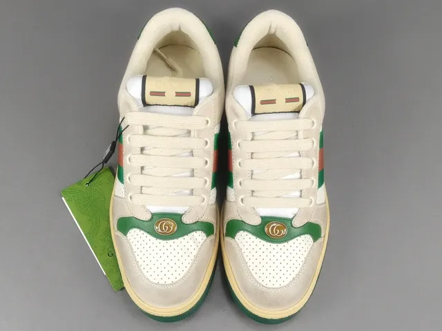 Gucci Tennis 1977 Off-White Green Orange Web Stripe Lifestyle Sneakers 18