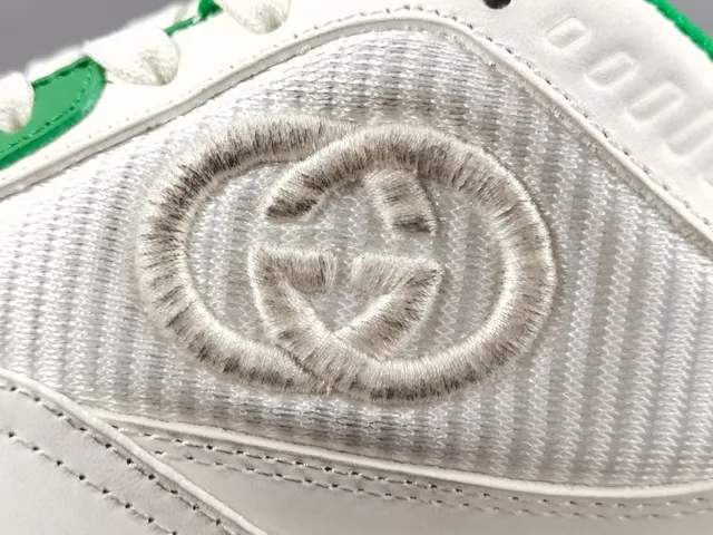 Gucci Tennis 1977 White and Green Lifestyle Sneakers 8