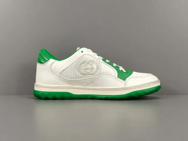Gucci Tennis 1977 White and Green Lifestyle Sneakers 18