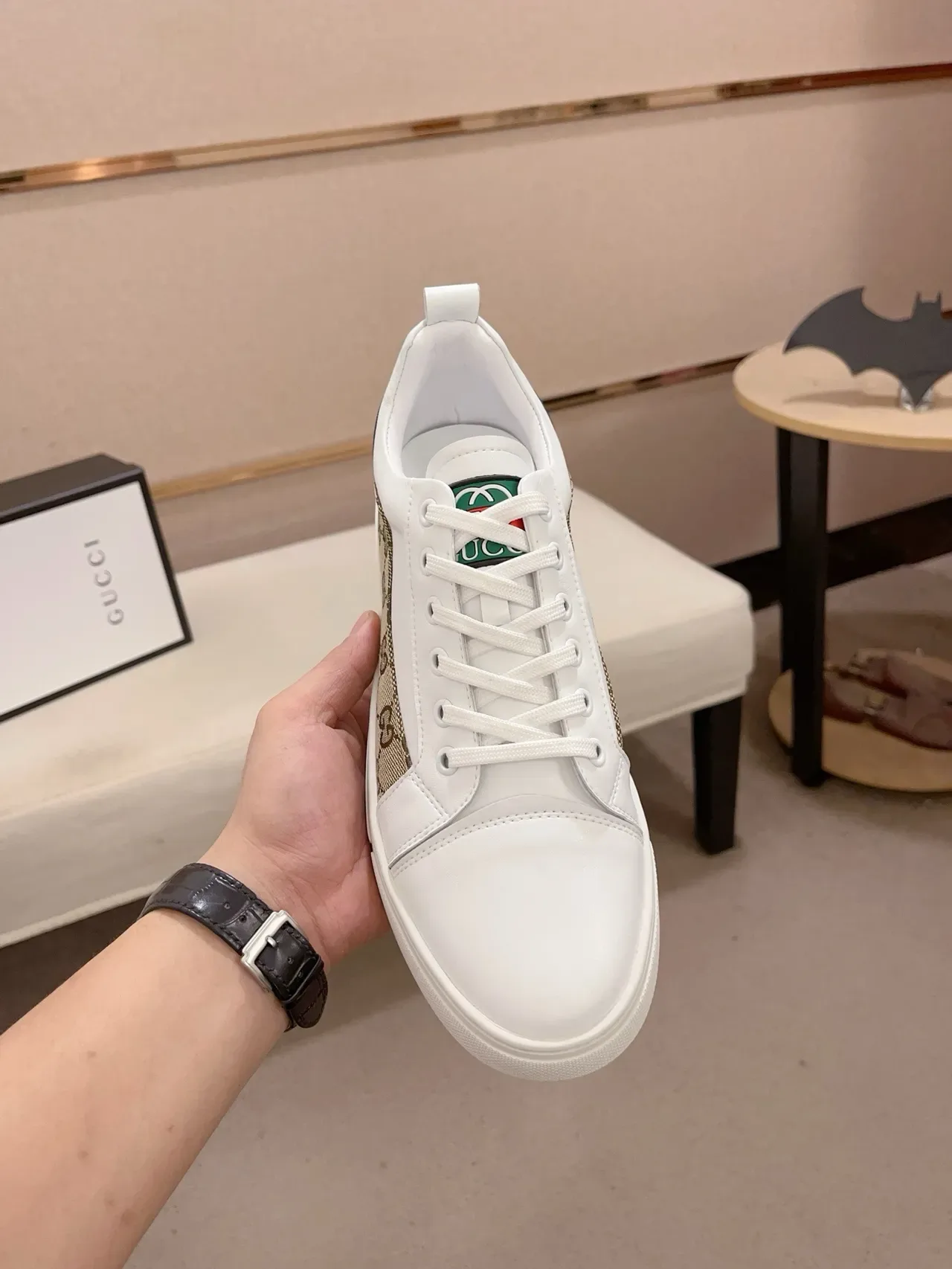 Gucci Tennis 1977 White Beige Green Red Lifestyle Sneakers 2