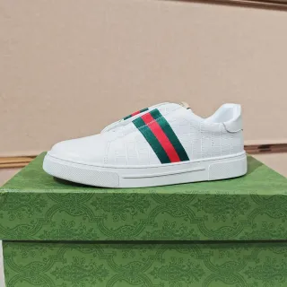 Gucci Tennis 1977 White Croc-Embossed Web Stripe Lifestyle Sneakers