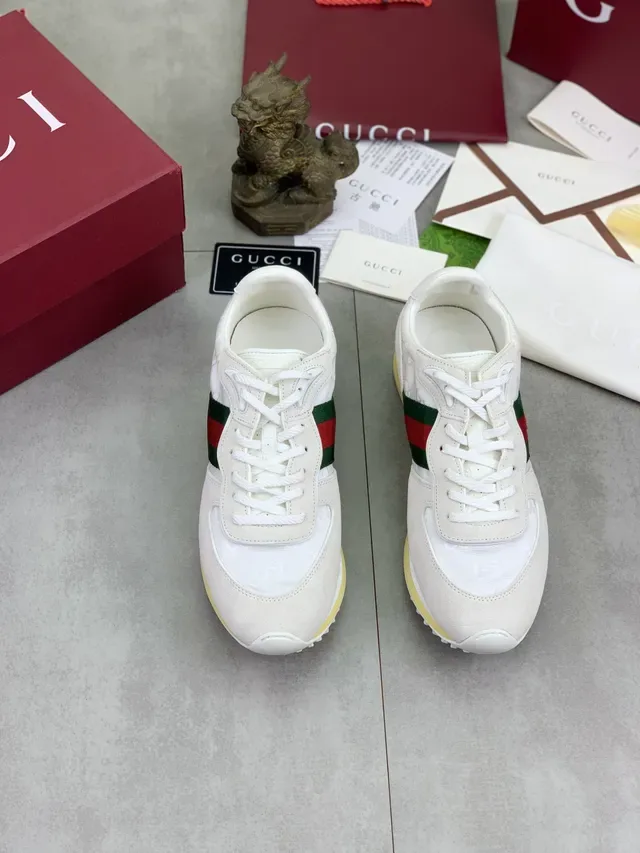 Gucci Tennis 1977 White Green Red Web Lifestyle Sneakers 5