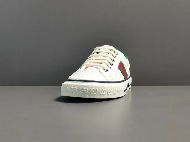 Gucci Tennis 1977 White Green Red Web Stripe Lifestyle Sneakers 11