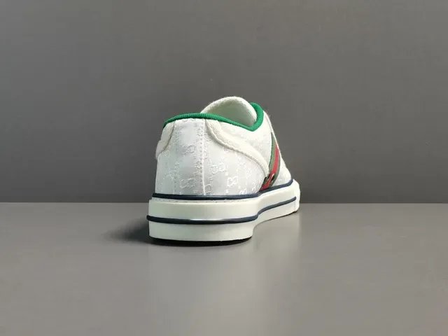 Gucci Tennis 1977 White Green Red Web Stripe Lifestyle Sneakers 14