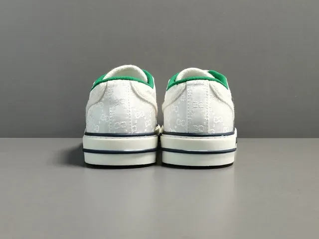 Gucci Tennis 1977 White Green Red Web Stripe Lifestyle Sneakers 17
