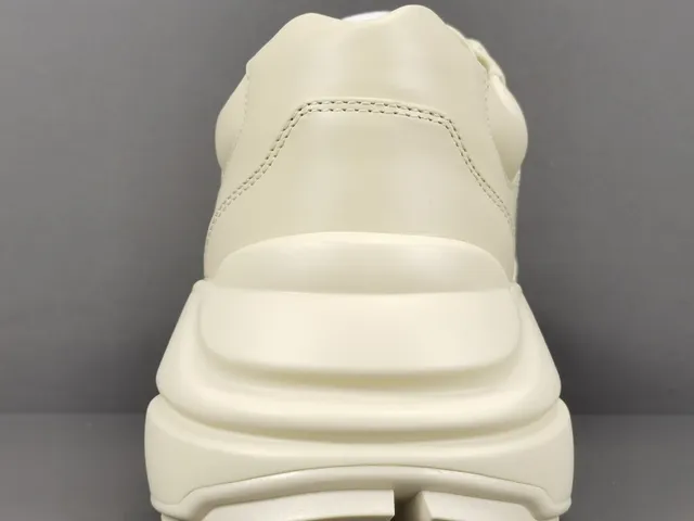 Gucci White Pink Sole Leather Upper Chunky Sneakers 7