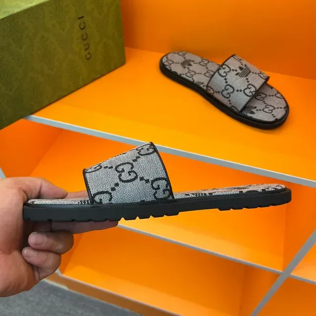 Gucci x Adidas GG Monogram Jacquard Slide Slippers 3