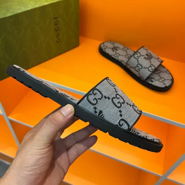 Gucci x Adidas GG Monogram Jacquard Slide Slippers 4