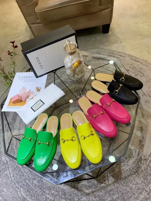 Gucci Mule jaune noir cuir Horsebit Buckle Loafer 2