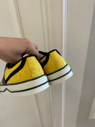 Gucci Yellow Web Stripe Lifestyle Sneakers 3